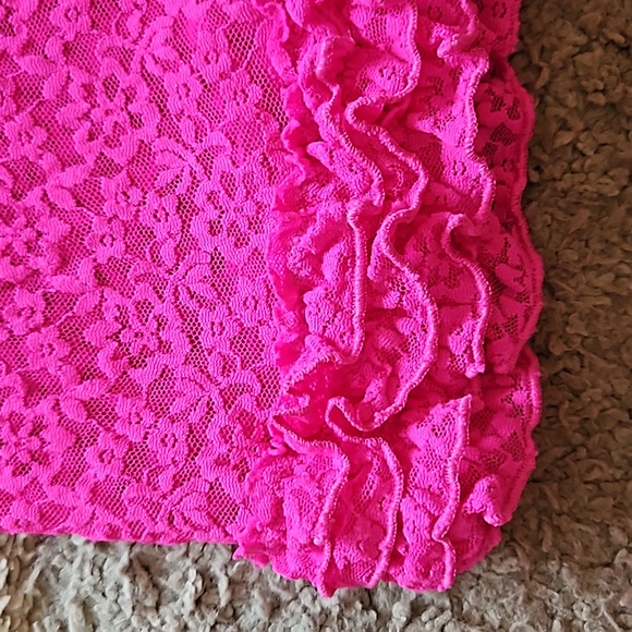 Victoria’s Secret Hot Pink Lace Slip Dress. Sz: XS. Adjust. Straps. Looks GREAT! - Picture 4 of 12